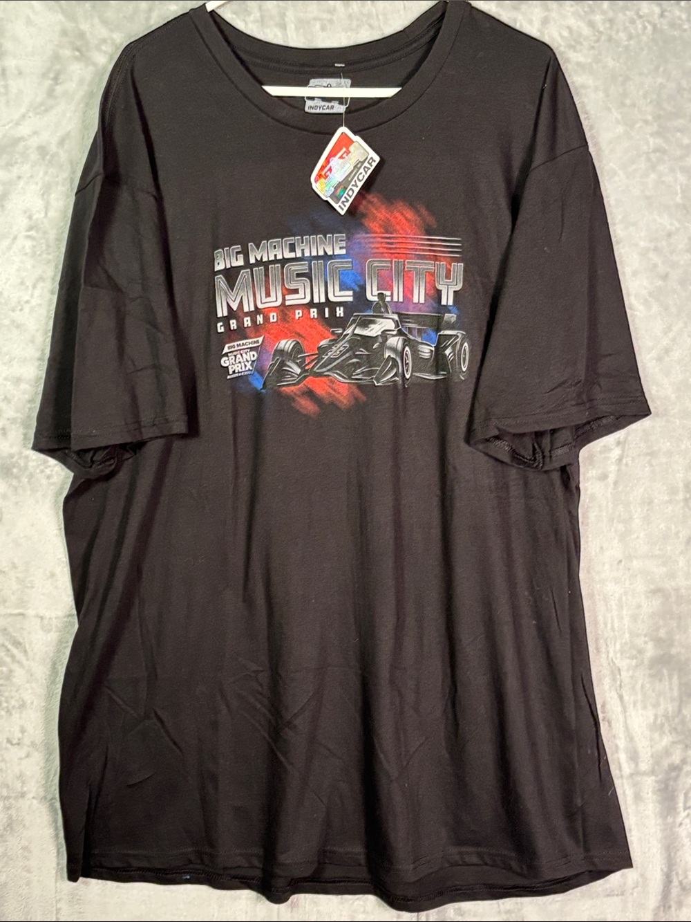 NWT New Indycar Black Big Machine Music City SS Shirt Mens Size 3XL